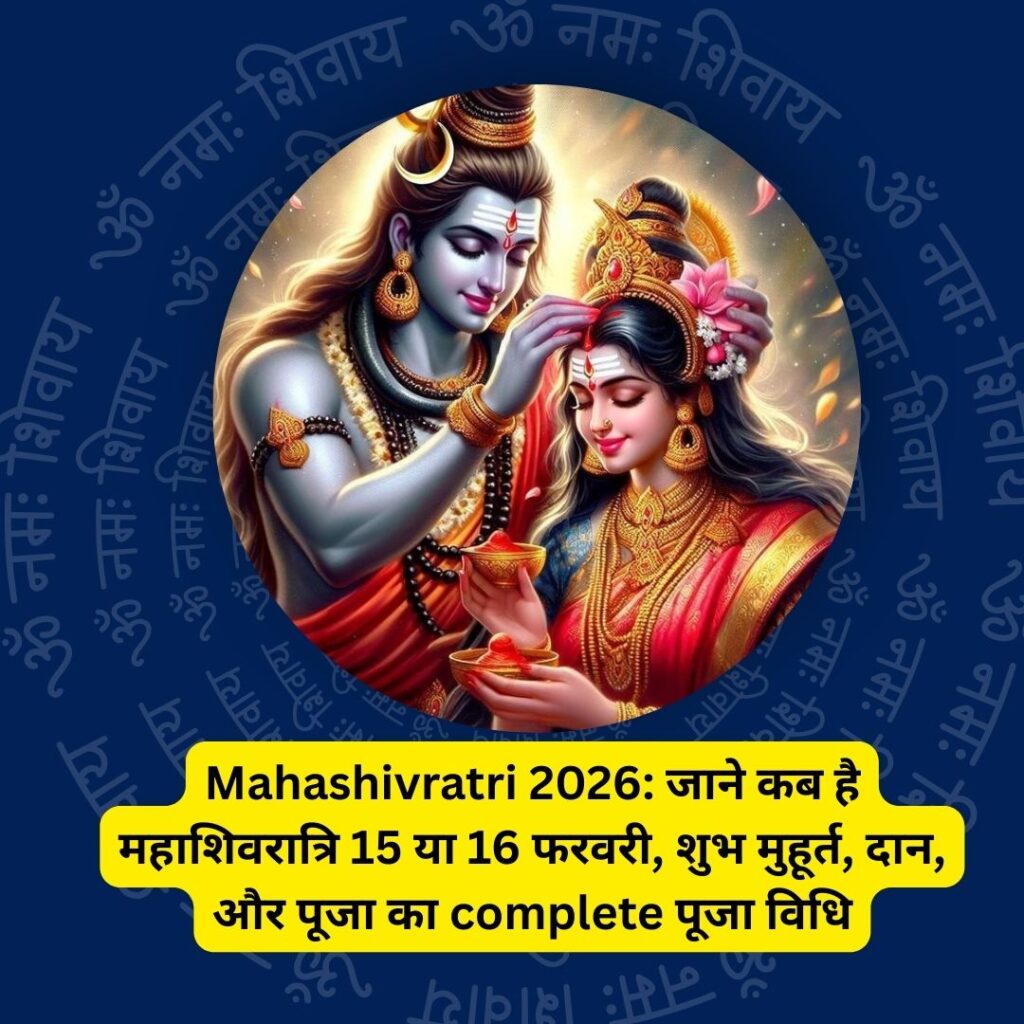 Mahashivratri 2026: जाने कब है महाशिवरात्रि 15 या 16 फरवरी, शुभ मुहूर्त, दान, और पूजा का complete पूजा विधि